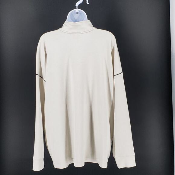 J Jill Double knit piped Quarter zip Size xl tall Athletic Athleisure Nautical - Picture 4 of 10